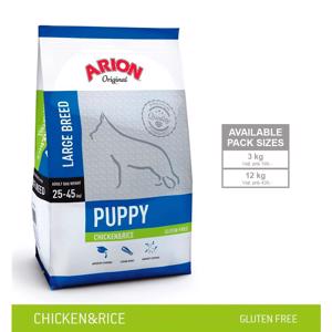 Arion Puppy Large Breed Kylling og Ris 3kg.